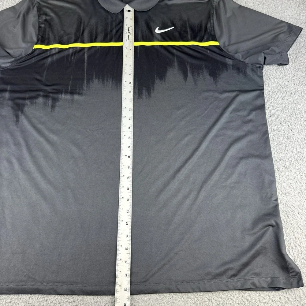 Nike Dri-FIT Polo Shirt Mens Xxl Gray CN6806-070 Golf Performance Athletic